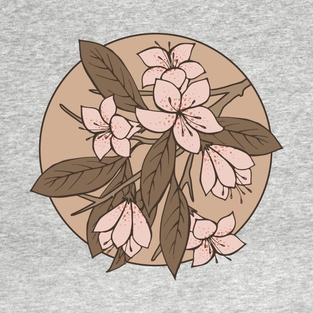 Pink and Brown Sakura Branch by Olooriel